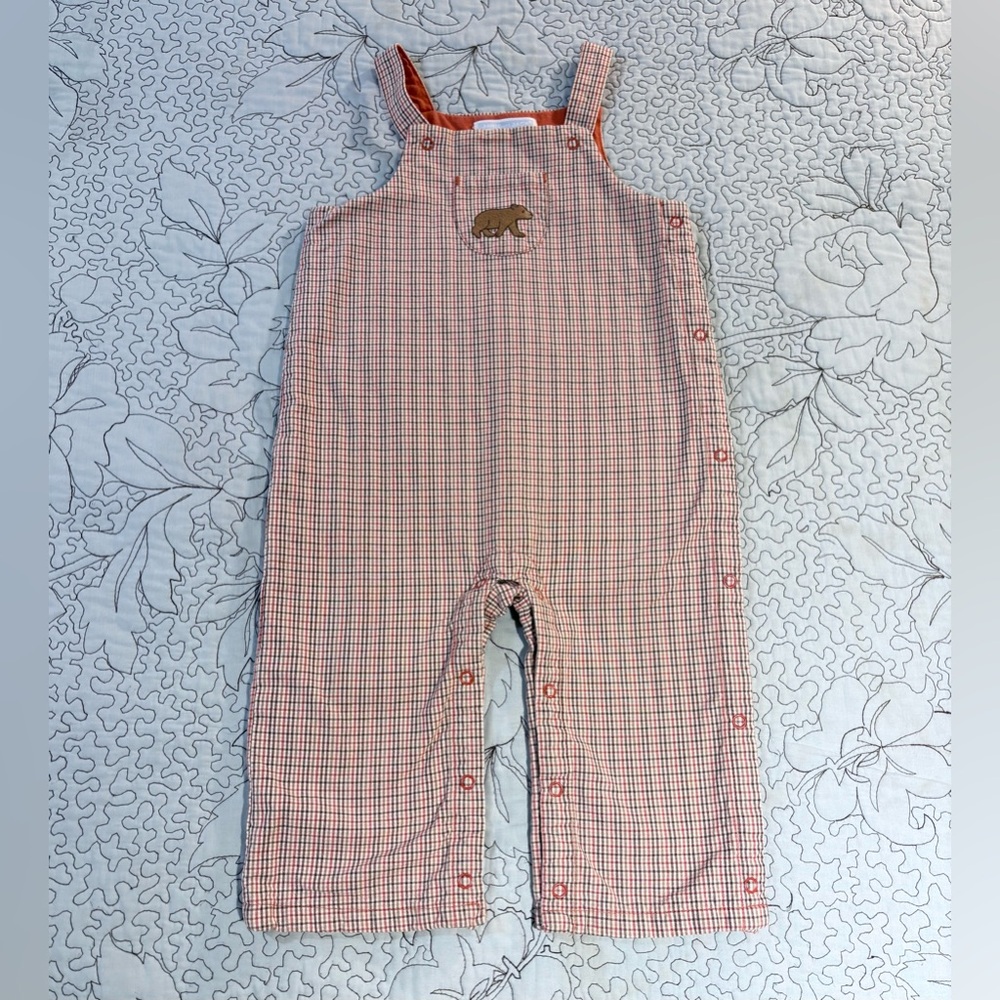 JANIE AND JACK Fall Layette Bear Motif 2-Piece Outfit Set Rust Tan 6–12 Months💛 - Picture 3 of 15